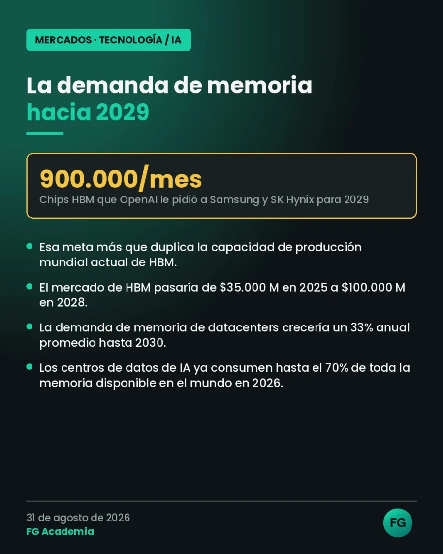 La demanda de memoria hacia 2029
